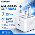 SevenX Apple Iphone 40W with dynamic 60W USA Imported Flash⚡️Charger with 🎁FREE Charging Lead  | 80% in 35 min