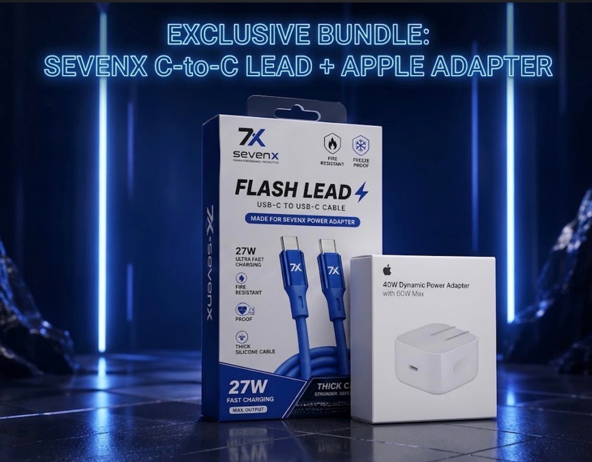 SevenX Power Bundle | 40W with dynamic 60W APPLE ORIGNAL Imported adapter + Lead Ultra USB-C to USB-C Cable