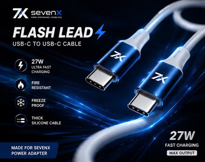 SevenX Flash Lead – Fast Flash Cable (USB-C to USB-C)