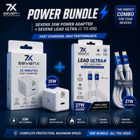 SevenX Power Bundle | 35W Fast Charger + Lead Ultra USB-C to iPhone Cable