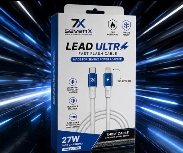 SevenX Lead Ultra – Fast Flash Cable (USB-C to Lightning)