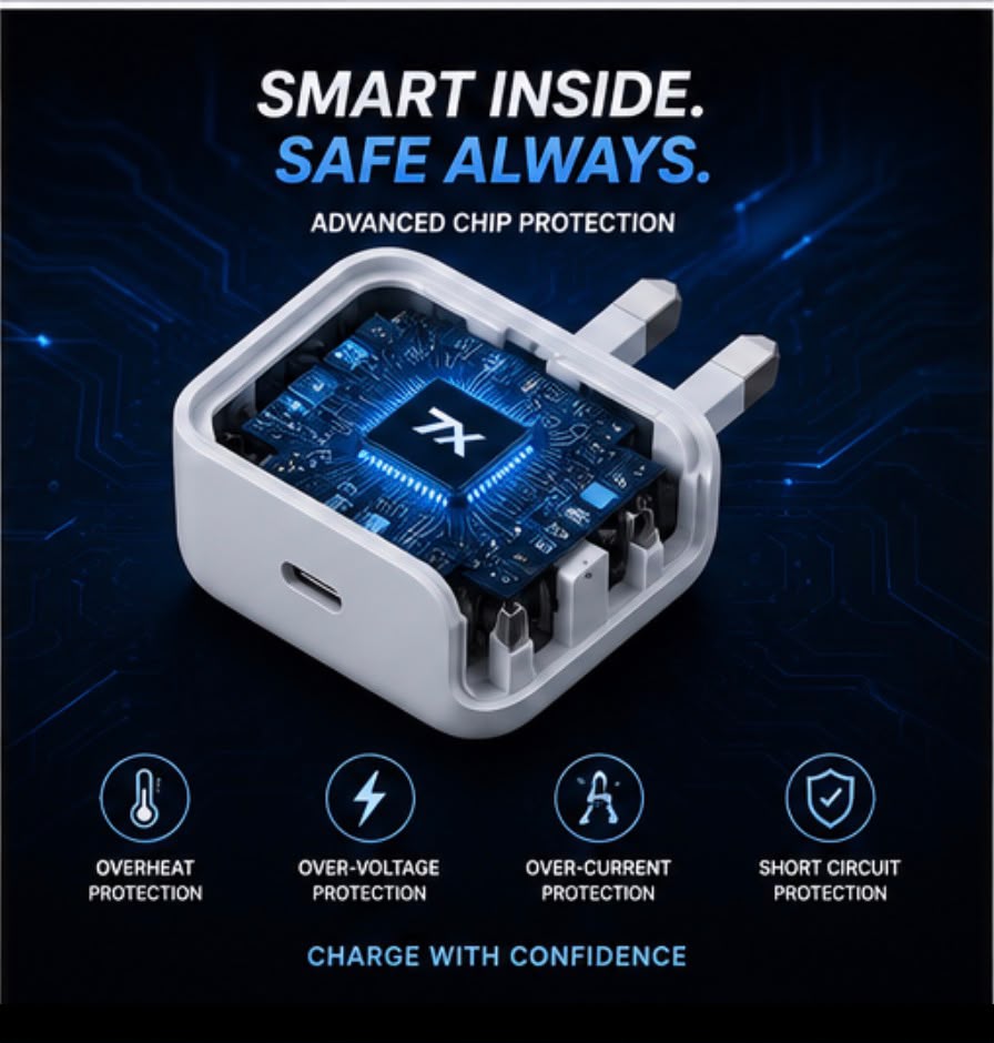SevenX Power Bundle | 35W Fast Charger + Lead Ultra USB-C to USB-C Cable